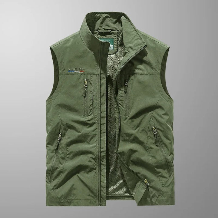 Dravhec | Homme Gilet sans manches zippé col montant - Navy - Image 11