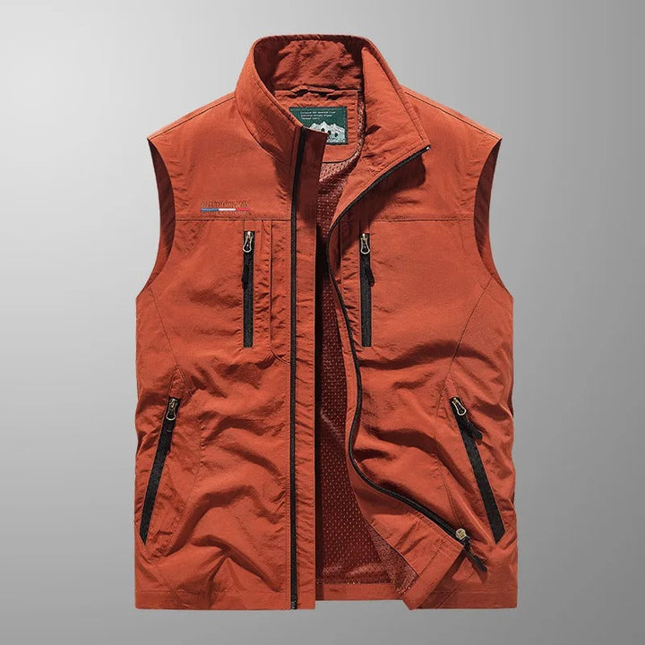 Dravhec | Homme Gilet sans manches zippé col montant - Navy - Image 12