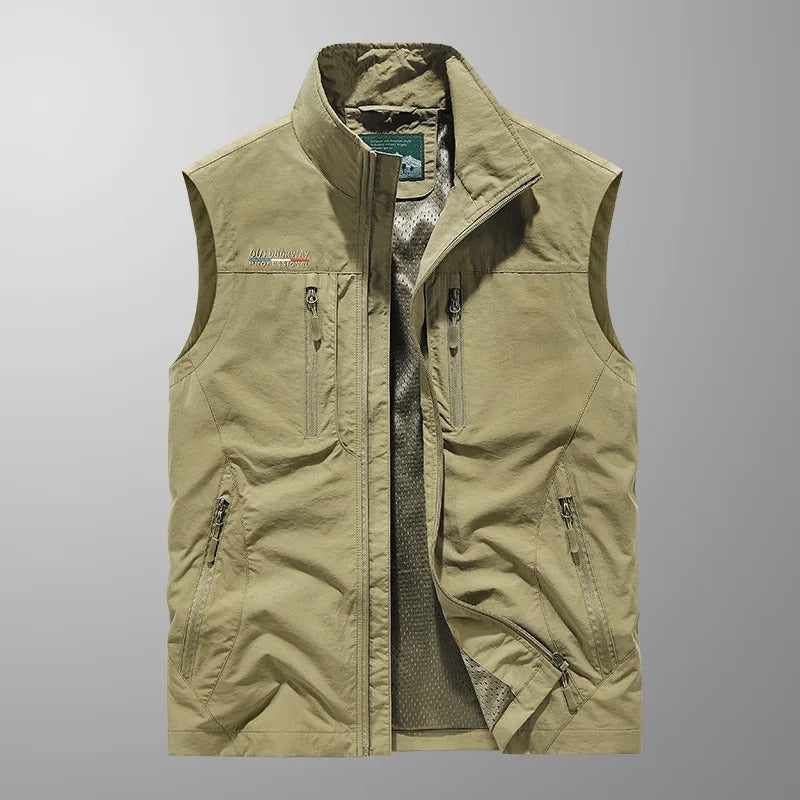 Dravhec | Homme Gilet sans manches zippé col montant - Navy - Image 13