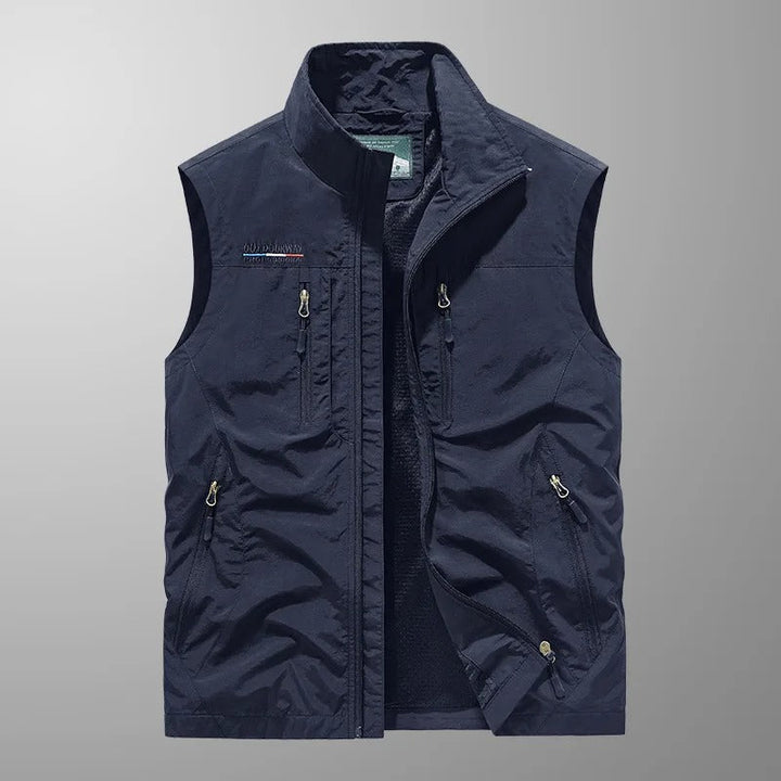 Dravhec | Homme Gilet sans manches zippé col montant - Navy - Image 14