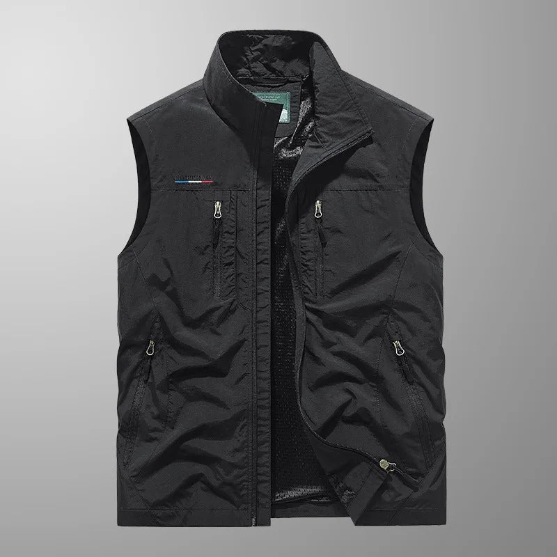 Dravhec | Homme Gilet sans manches zippé col montant - Navy - Image 9