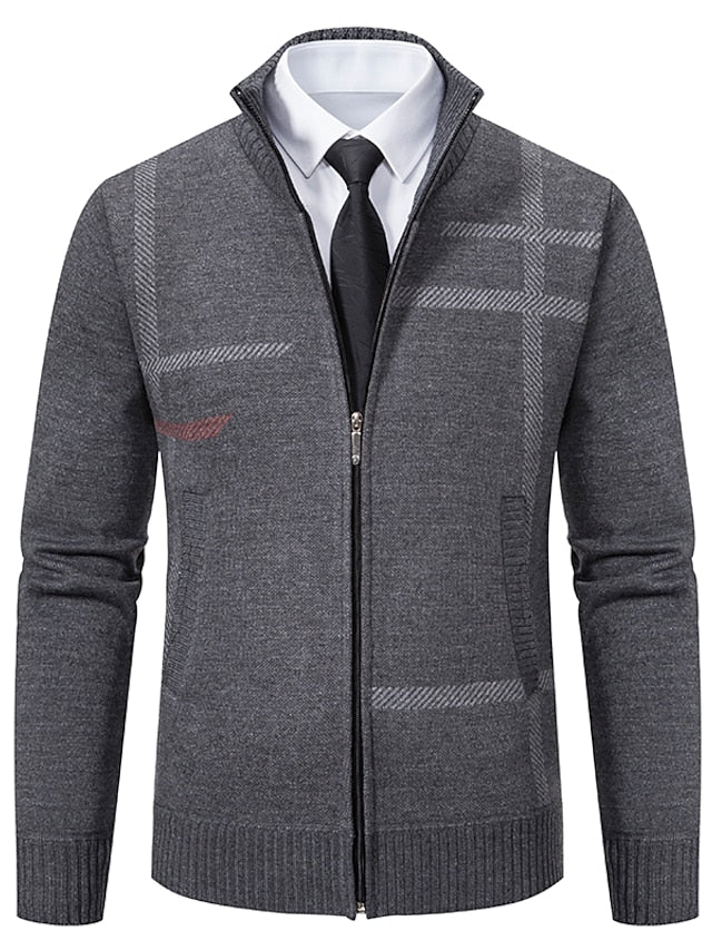Dravhel | Homme Pull Zippé Col Montant - Dark Grey - Image 3