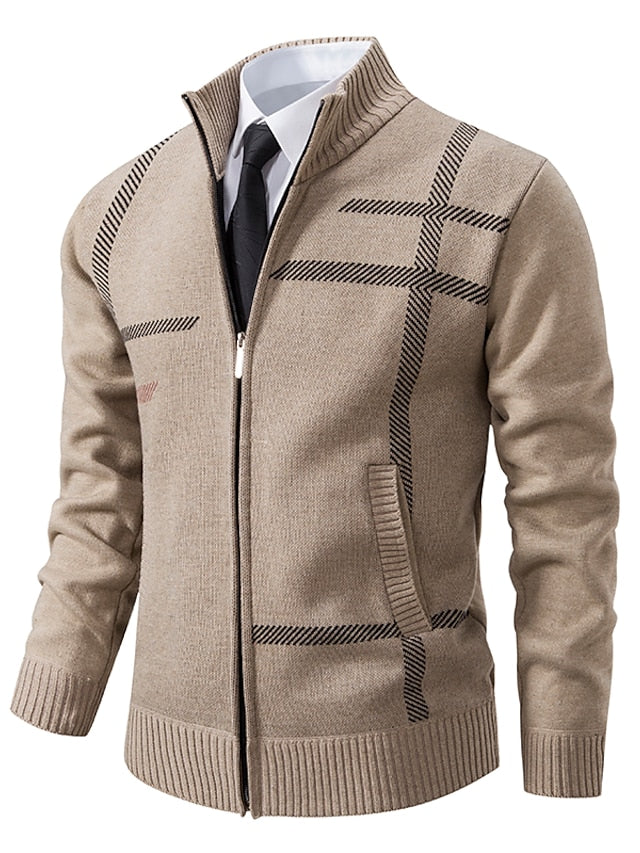 Dravhel | Homme Pull Zippé Col Montant - Dark Grey - Image 7