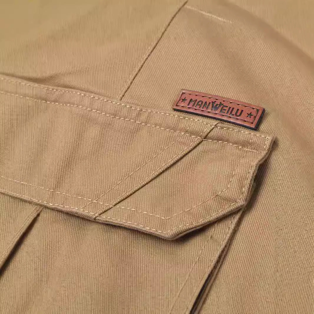Dravnel | Homme Pantalon Cargo Multi-Poches - Khaki - Image 3