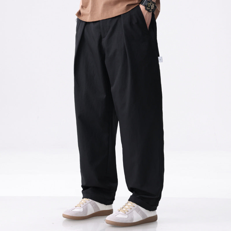 Dravohn | Homme Pantalon Chino Large à Plis - Olive Green - Image 2