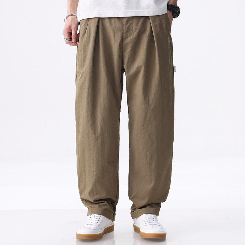 Dravohn | Homme Pantalon Chino Large à Plis - Olive Green - Image 3