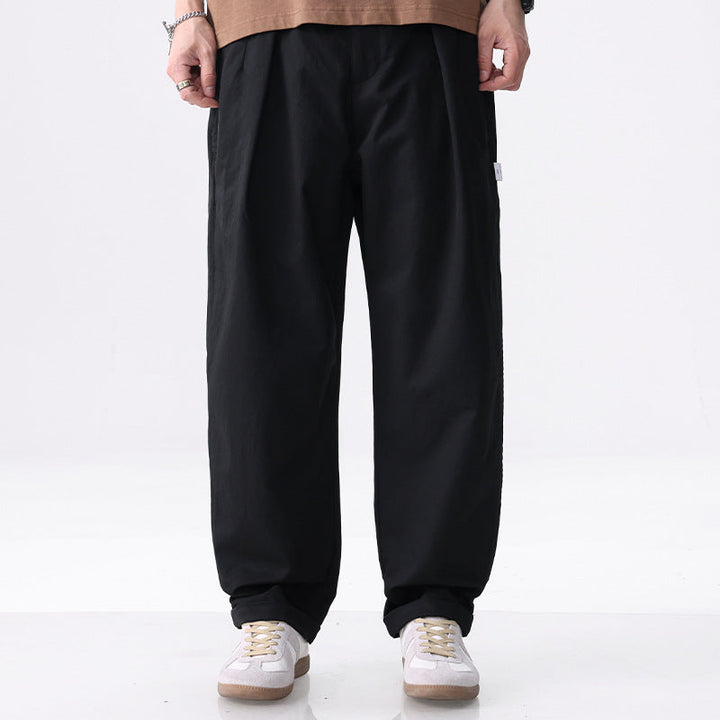 Dravohn | Homme Pantalon Chino Large à Plis - Olive Green - Image 5