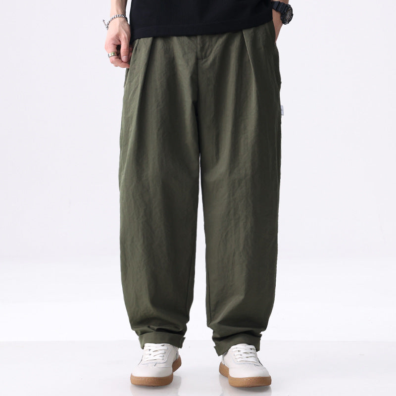 Dravohn | Homme Pantalon Chino Large à Plis - Olive Green - Image 6