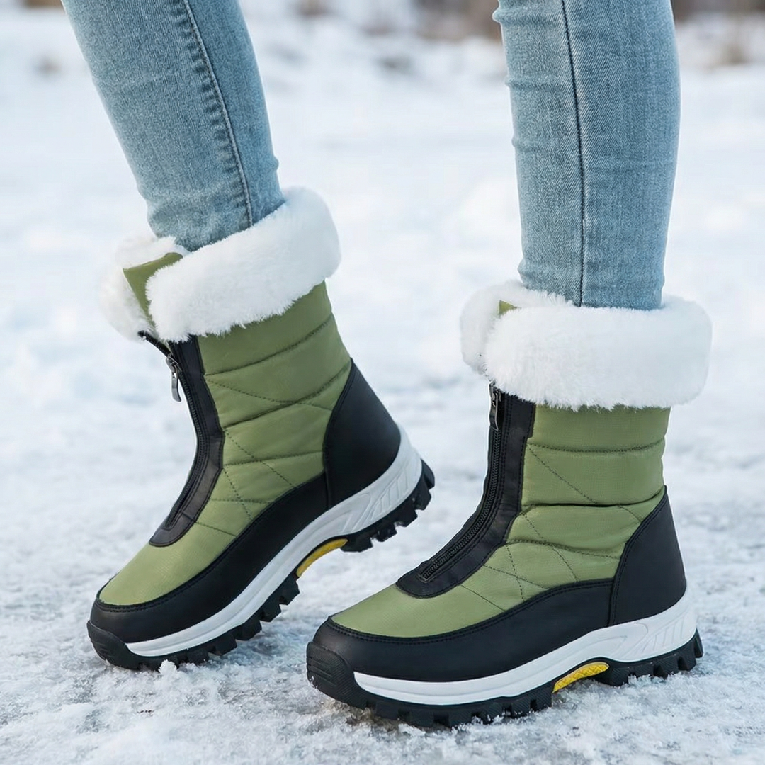Thelvorne | Femme Bottes de Neige Imperméables Fourrure