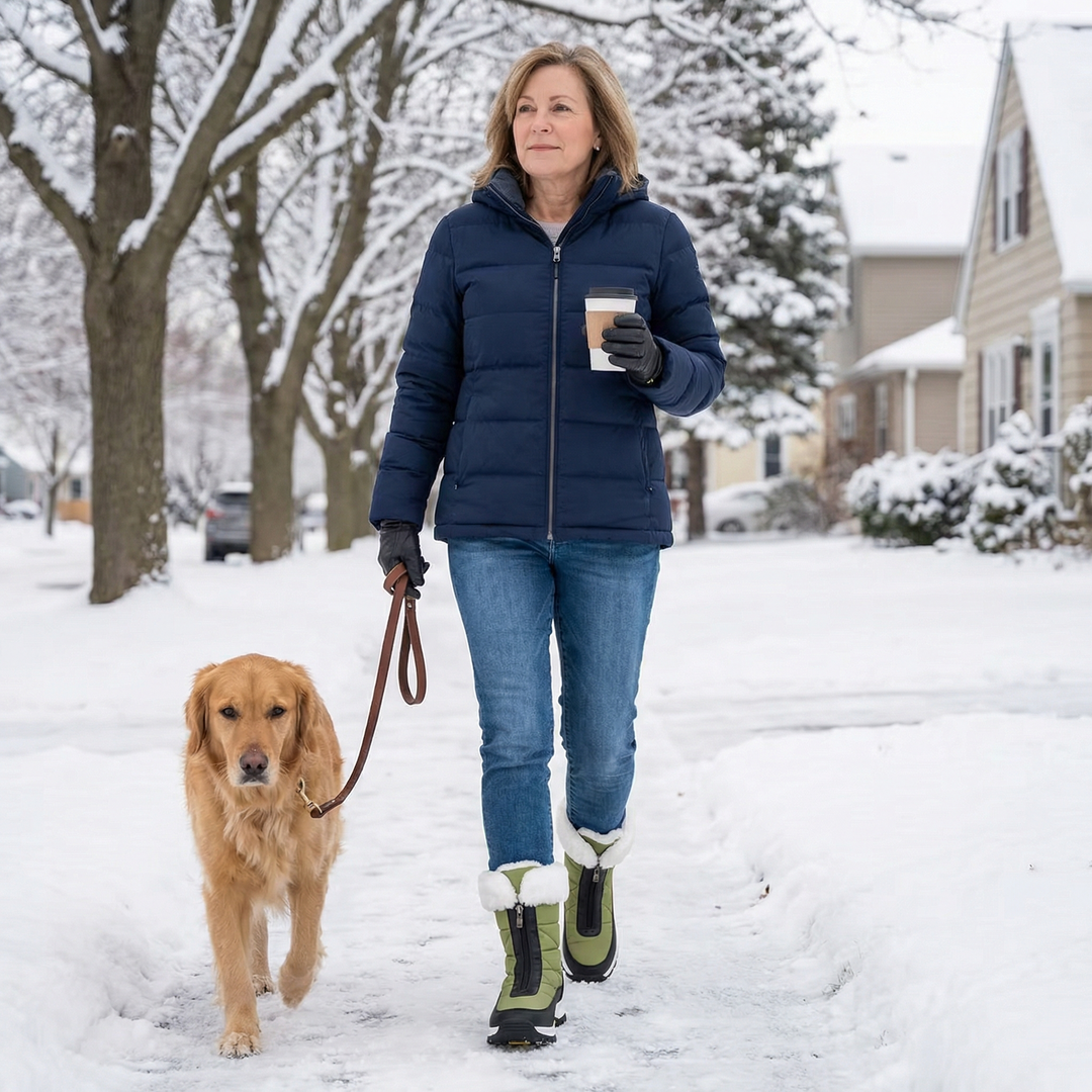 Thelvorne | Femme Bottes de Neige Imperméables Fourrure — vue 4
