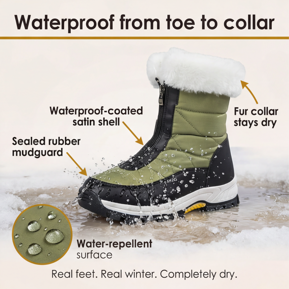 Thelvorne | Femme Bottes de Neige Imperméables Fourrure — vue 6
