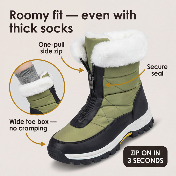Thelvorne | Femme Bottes de Neige Imperméables Fourrure — vue 8