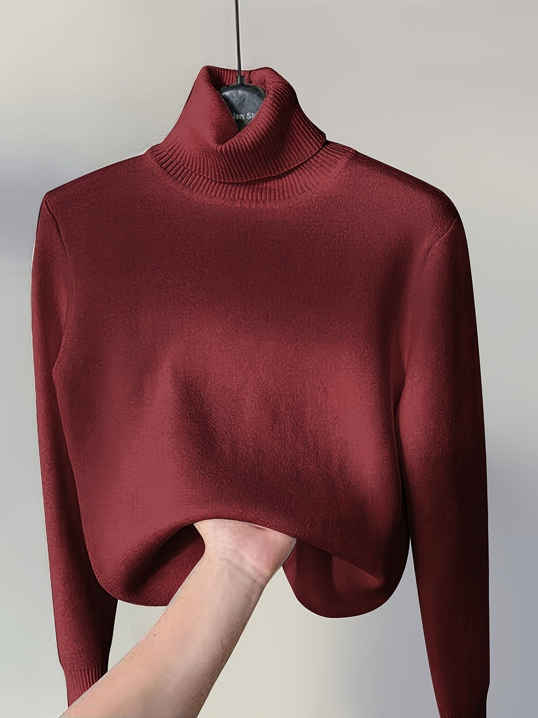 Nelvorde | Femme Pull Col Roulé Doublé Polaire Ajusté