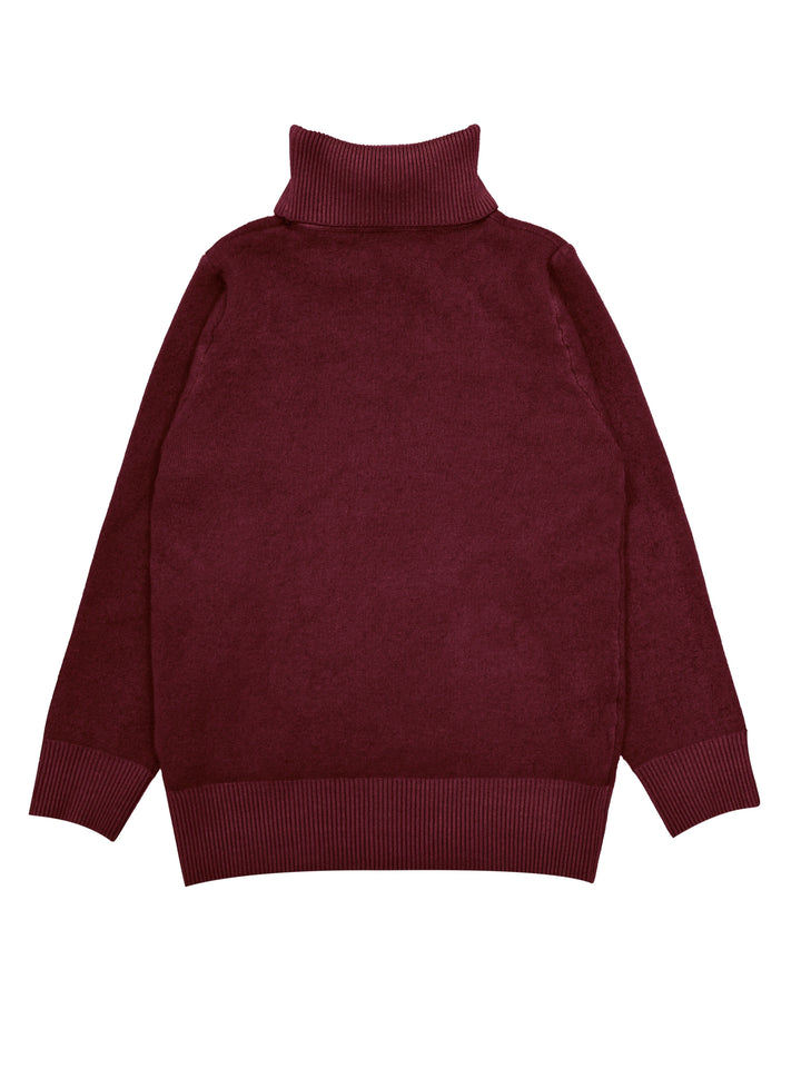 Nelvorde | Femme Pull Col Roulé Doublé Polaire Ajusté