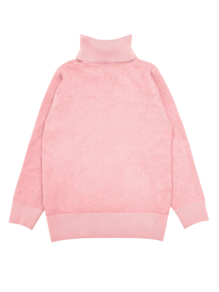 Nelvorde | Femme Pull Col Roulé Doublé Polaire Ajusté