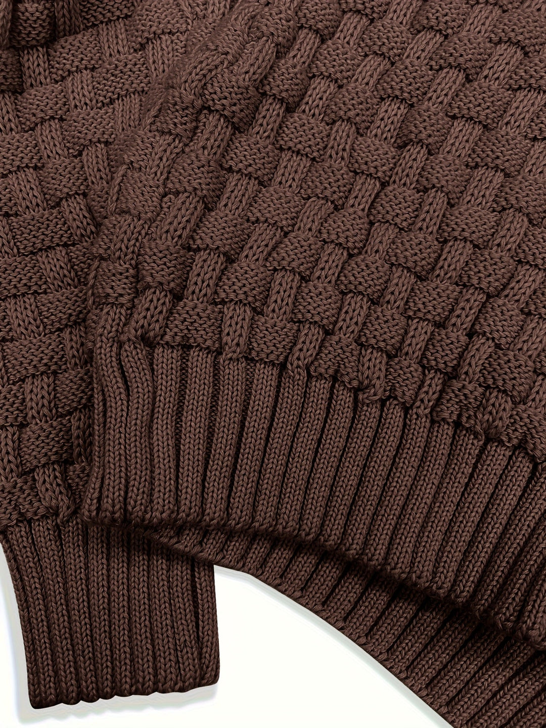 Dravorn | Homme Pull Col Châle Tricot Jacquard - Brown - Image 13