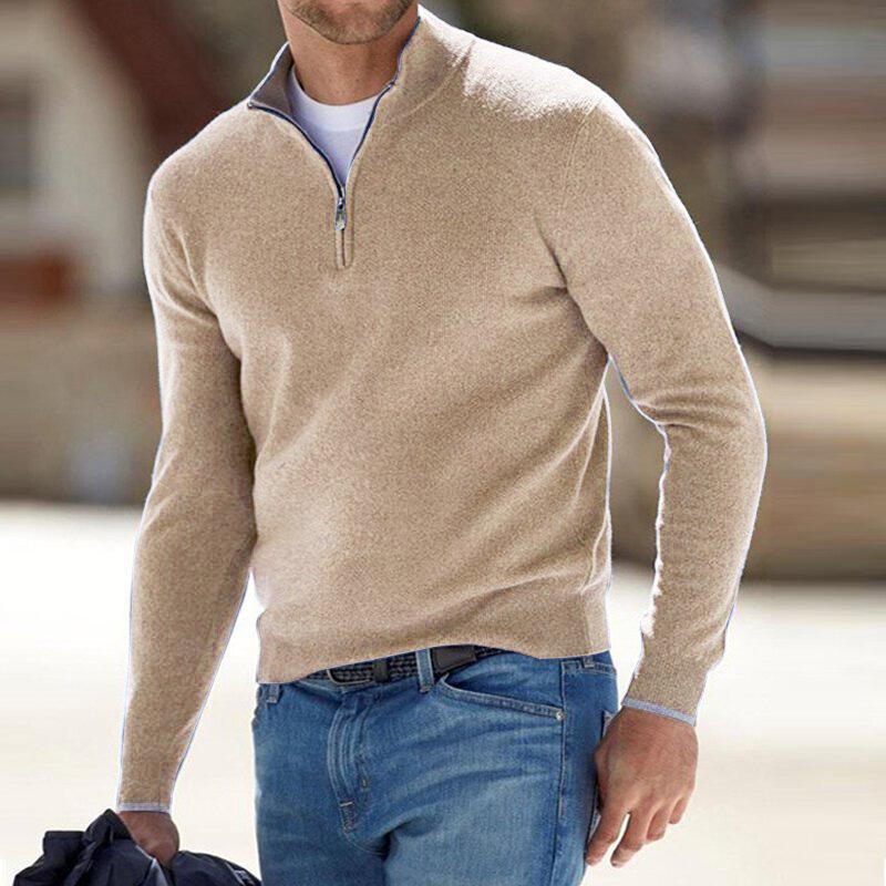 Dravorn | Homme Pull Zippé Col Montant - White - Image 10