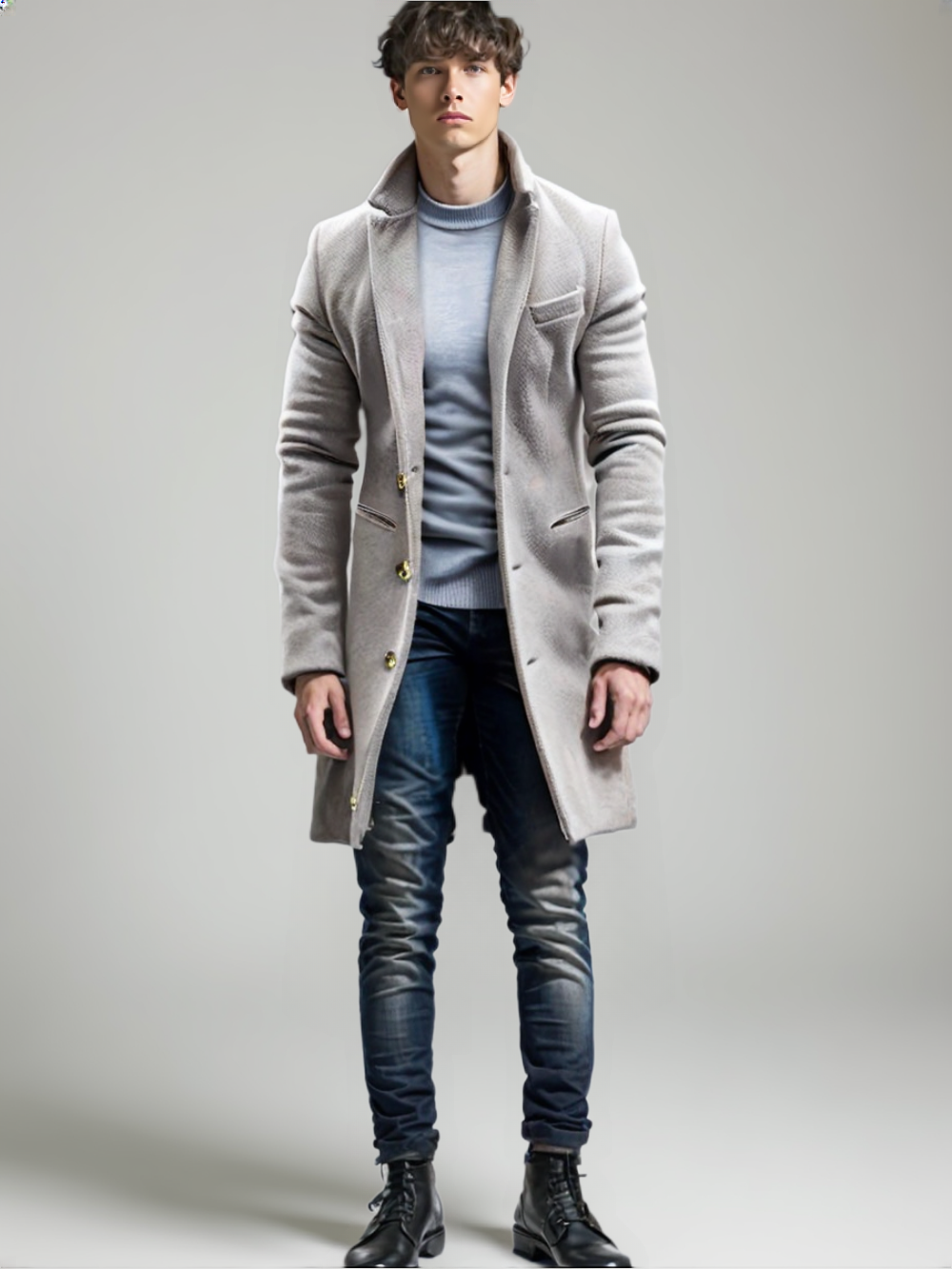 Dravorn | Manteau Homme Hiver Coupe Ajustée - Beige - Image 1