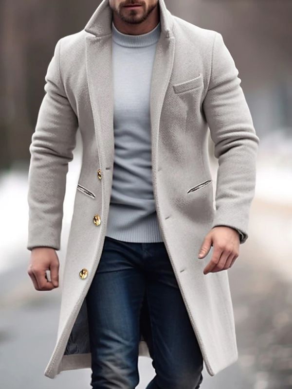Dravorn | Manteau Homme Hiver Coupe Ajustée - Beige - Image 2
