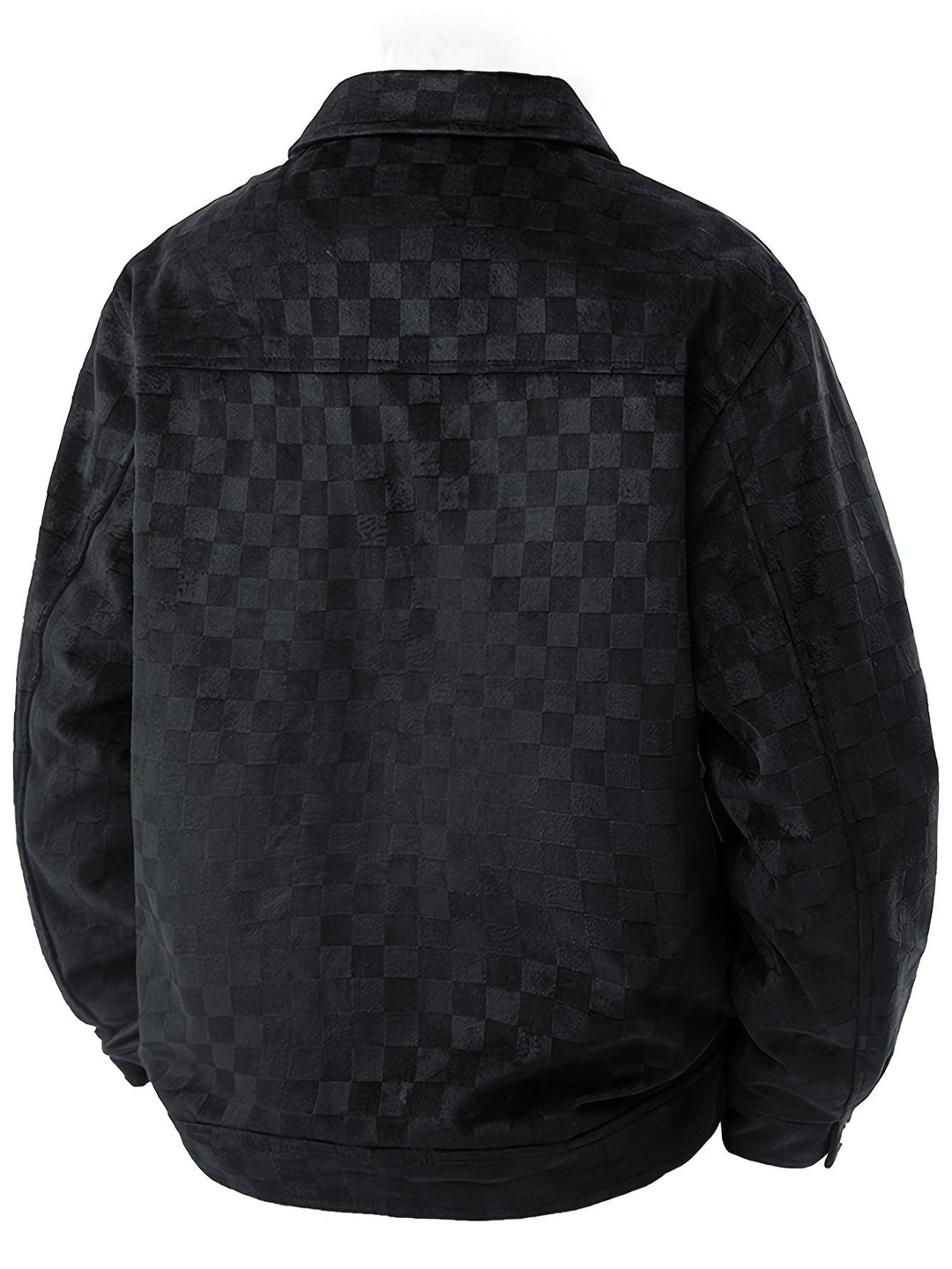 Dravsel | Homme Veste Carreaux Boutons-Pression - Black - Image 3
