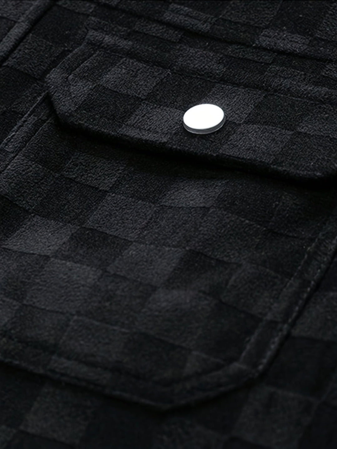 Dravsel | Homme Veste Carreaux Boutons-Pression - Black - Image 5