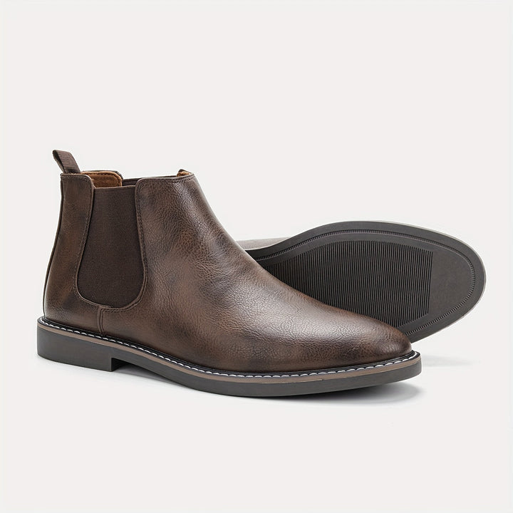 Dravuel | Homme Chelsea Boot Slip-On Cuir Marron - Brown - Image 4