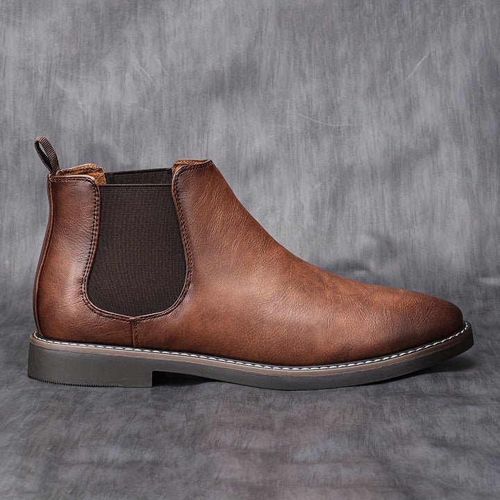 Dravuel | Homme Chelsea Boot Slip-On Cuir Marron - Brown - Image 5