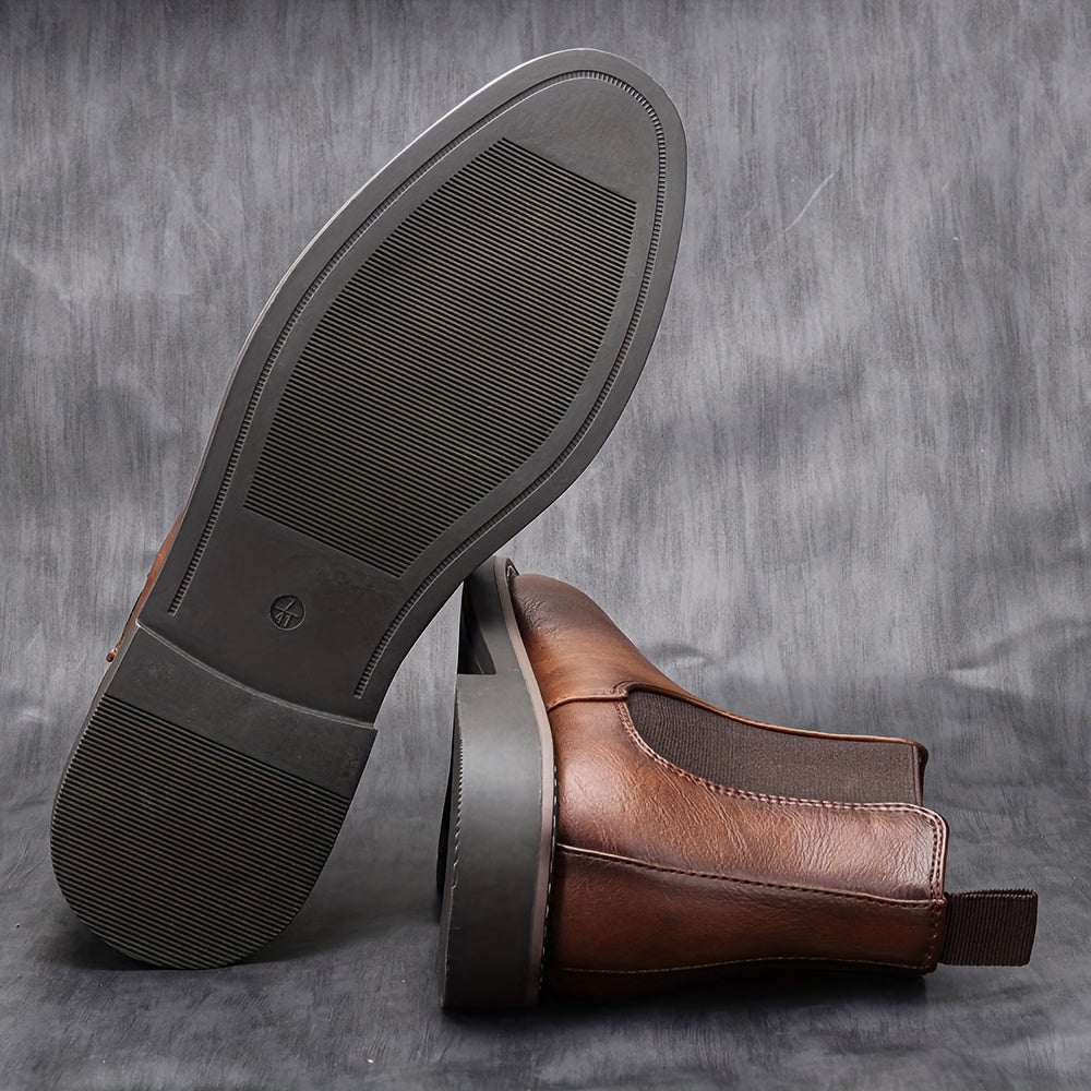 Dravuel | Homme Chelsea Boot Slip-On Cuir Marron - Brown - Image 6