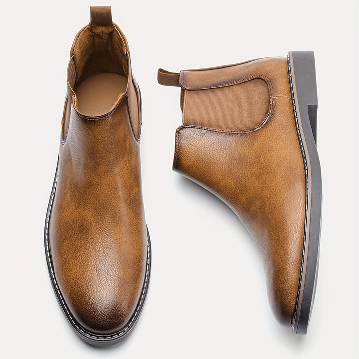 Dravuel | Homme Chelsea Boot Slip-On Cuir Marron - Brown - Image 7