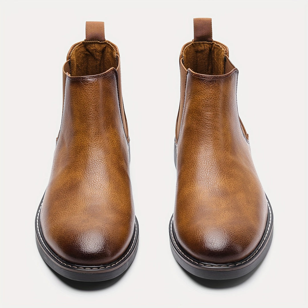 Dravuel | Homme Chelsea Boot Slip-On Cuir Marron - Brown - Image 8