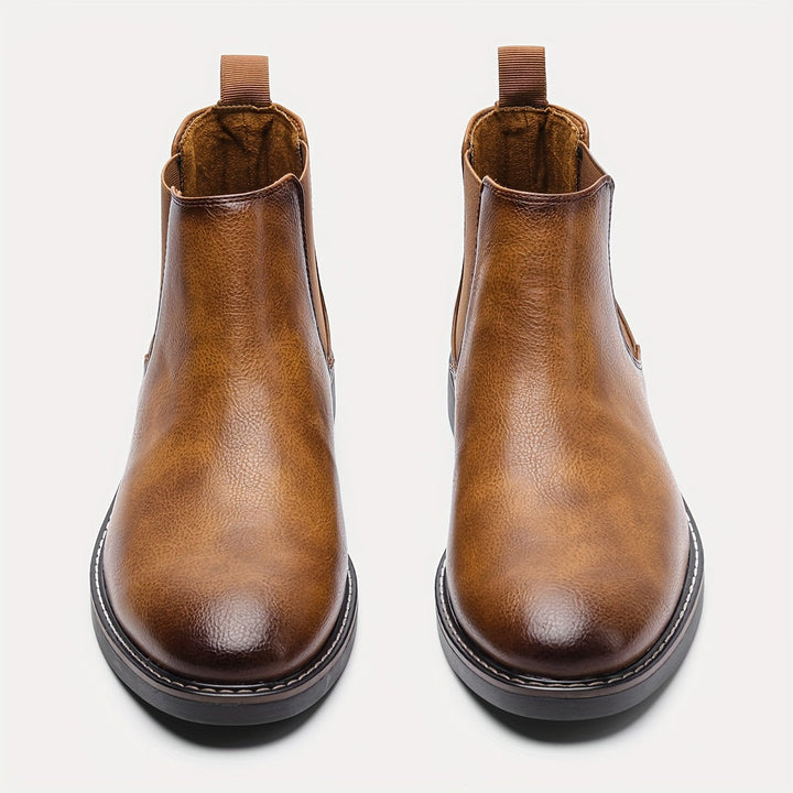 Dravuel | Homme Chelsea Boot Slip-On Cuir Marron - Brown - Image 8