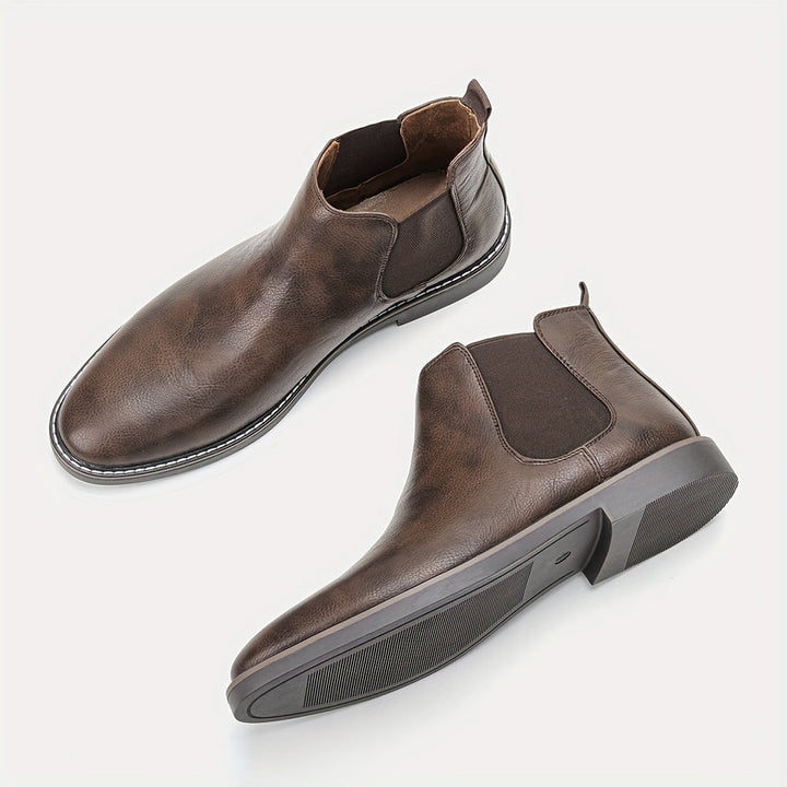 Dravuel | Homme Chelsea Boot Slip-On Cuir Marron - Brown - Image 9