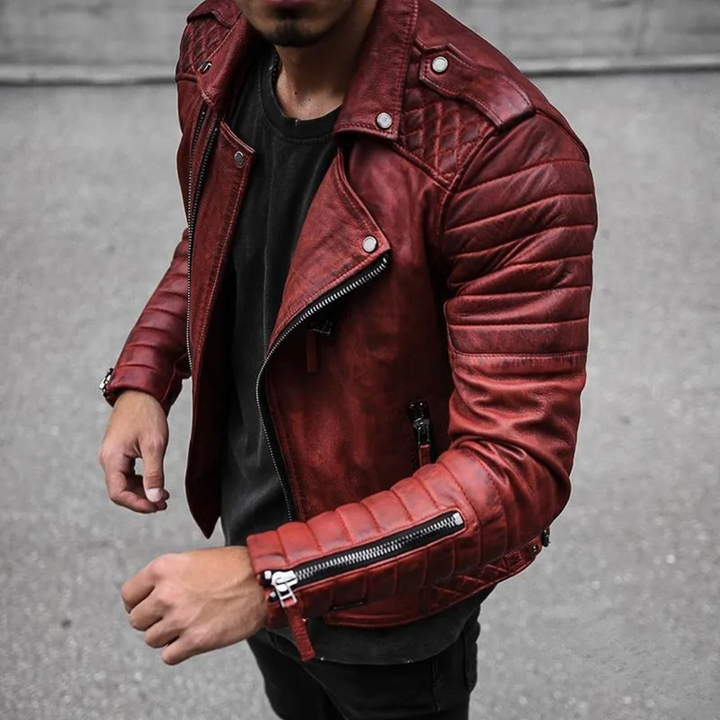 Drevald | Homme Veste en Cuir Motard - Image 3