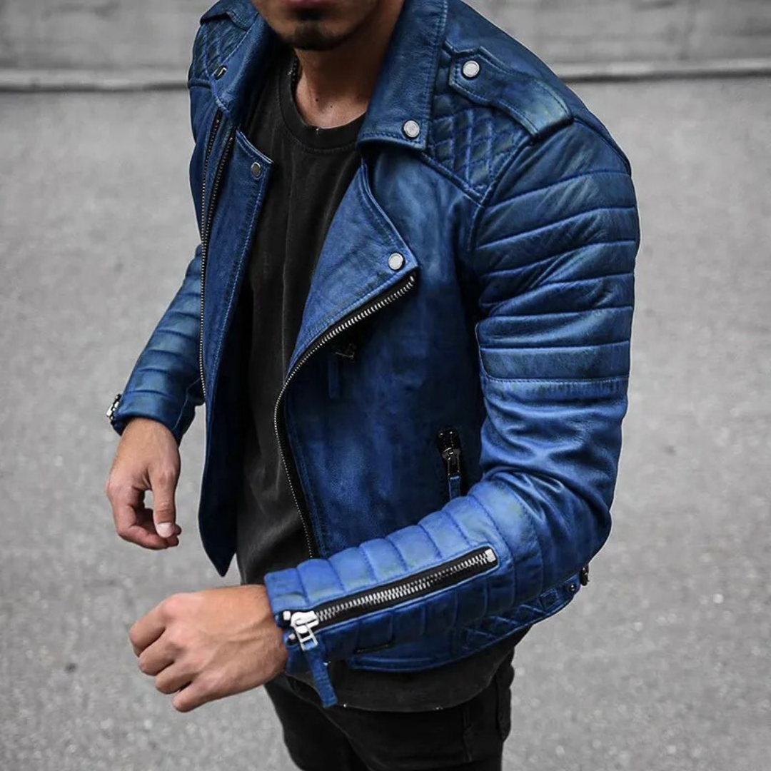 Drevald | Homme Veste en Cuir Motard - Image 4