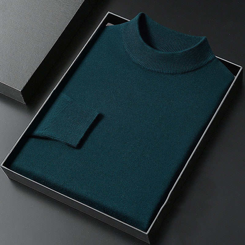 Édric | Pull Col Montant Homme Coupe Régulière - Light Grey - Image 3
