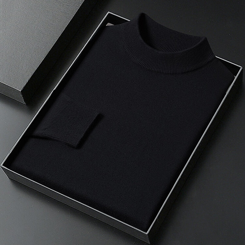 Édric | Pull Col Montant Homme Coupe Régulière - Light Grey - Image 6
