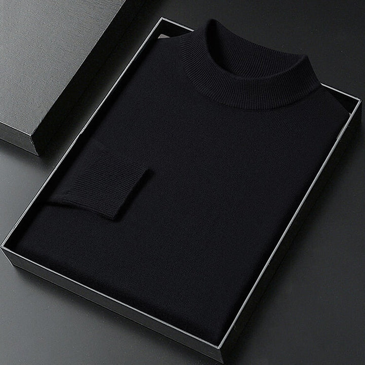 Édric | Pull Col Montant Homme Coupe Régulière - Light Grey - Image 6