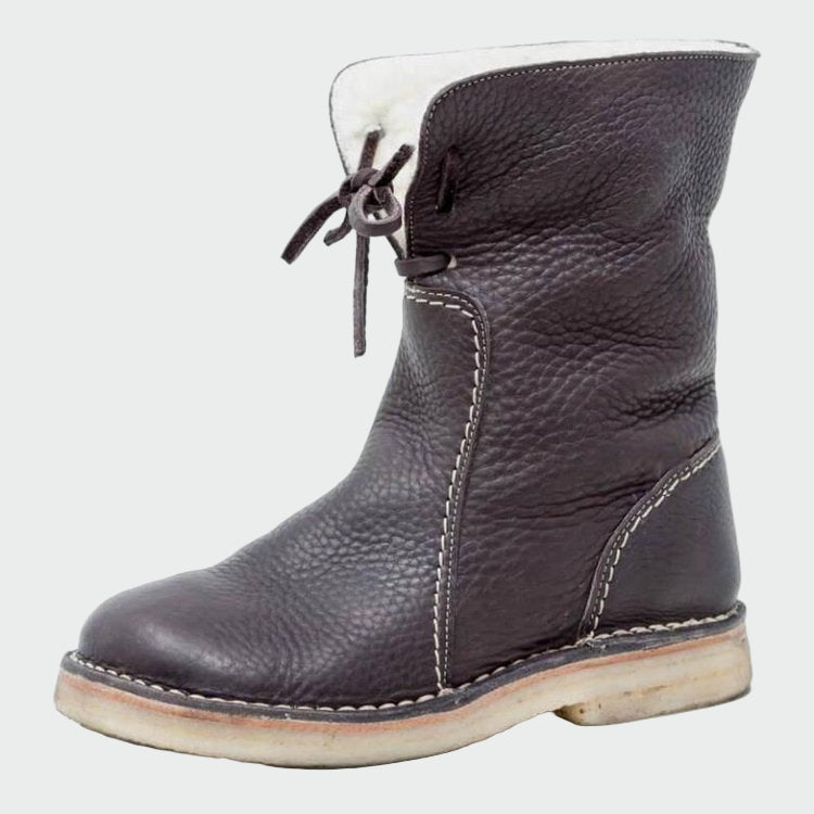 Cloriève | Femme Bottes Cuir Fourrées Mi-Mollet — vue 3