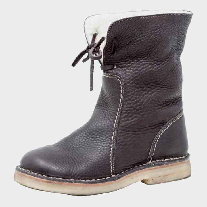 Cloriève | Femme Bottes Cuir Fourrées Mi-Mollet — vue 3
