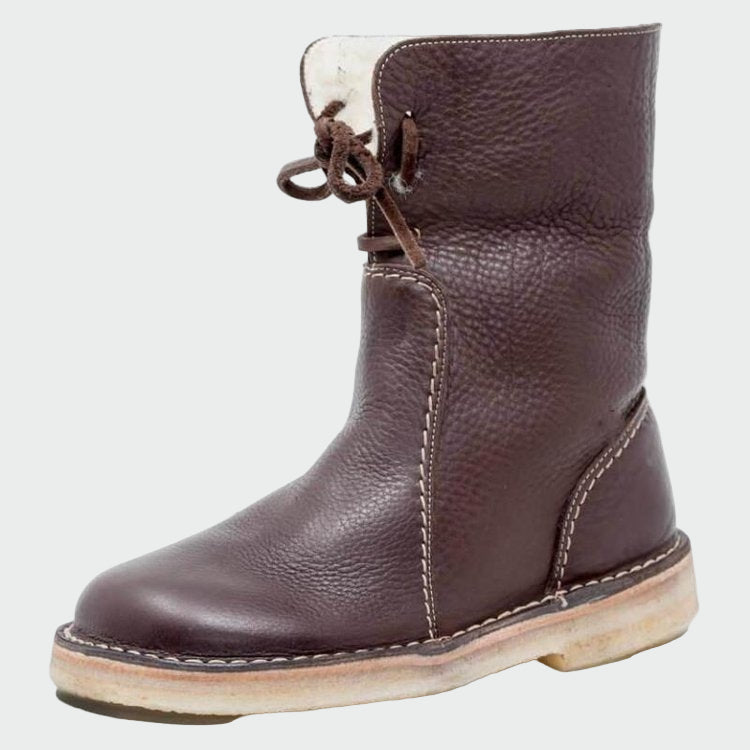 Cloriève | Femme Bottes Cuir Fourrées Mi-Mollet — vue 4
