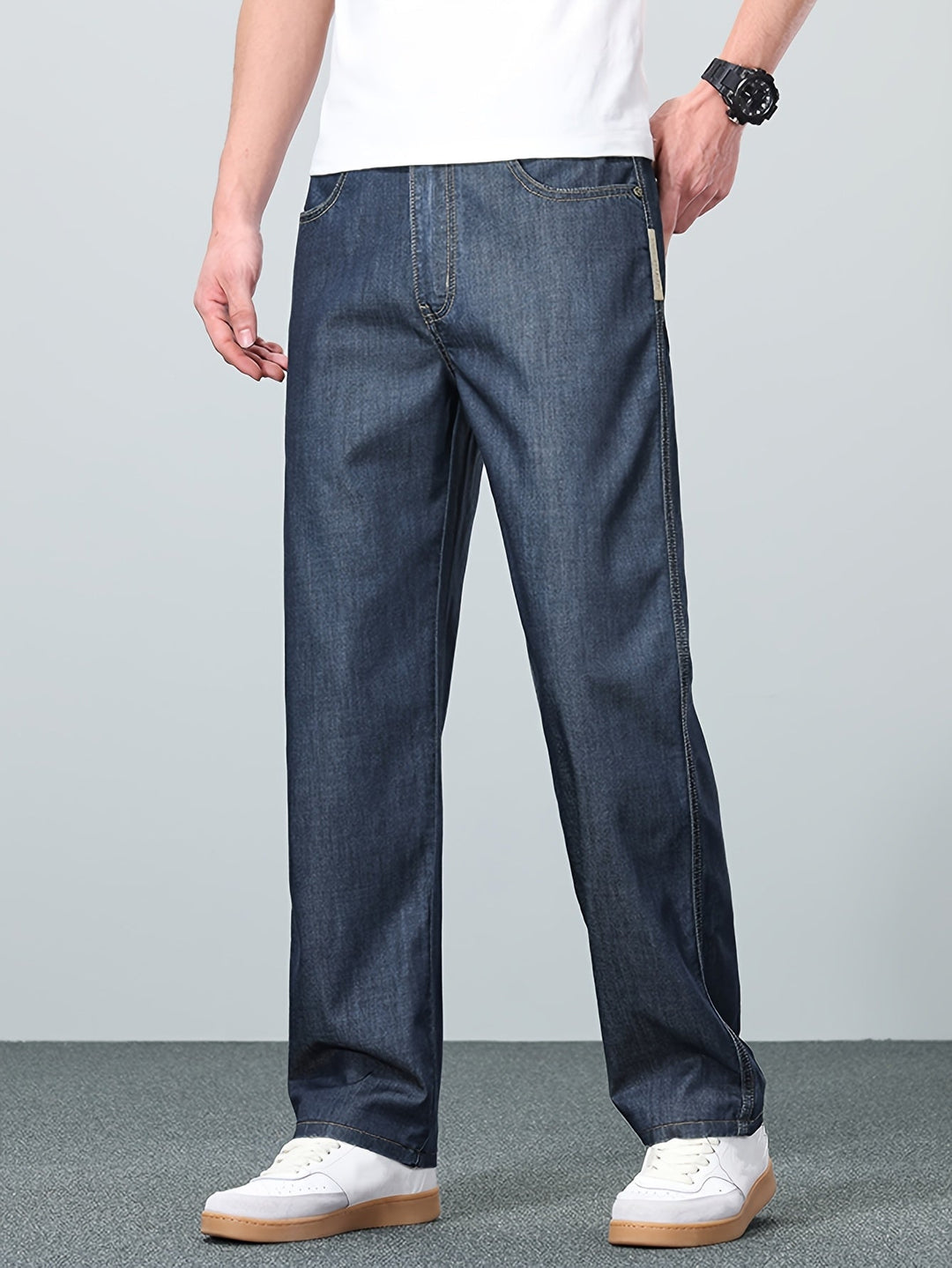 Édvorn | Homme Jean Droit Coupe Ample - Blue - Image 10
