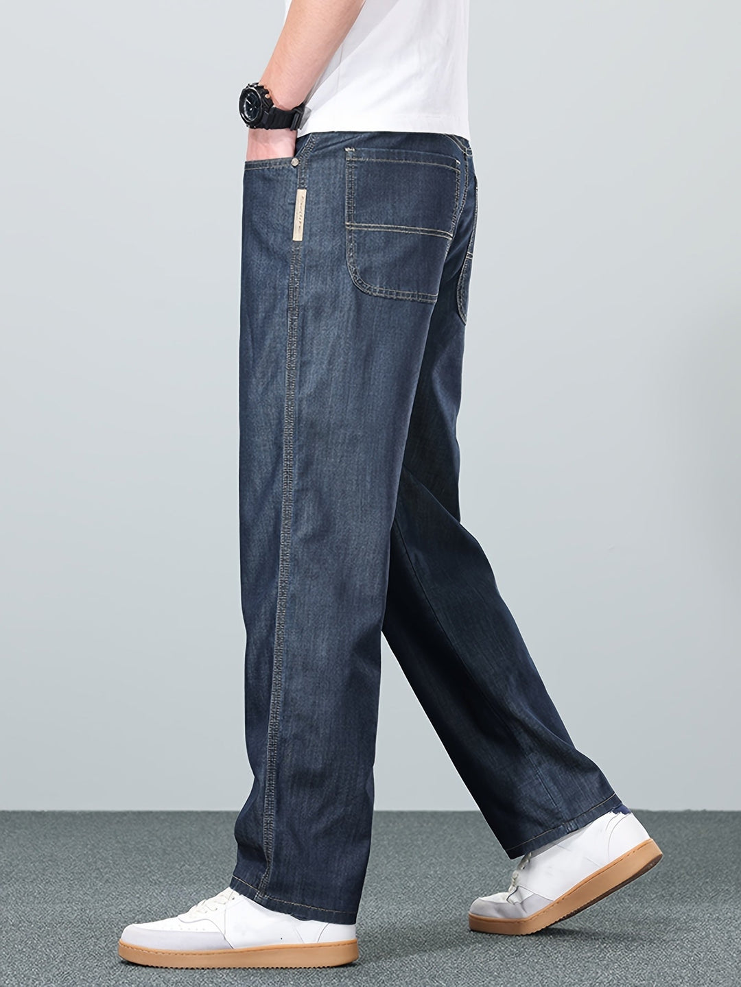 Édvorn | Homme Jean Droit Coupe Ample - Blue - Image 11