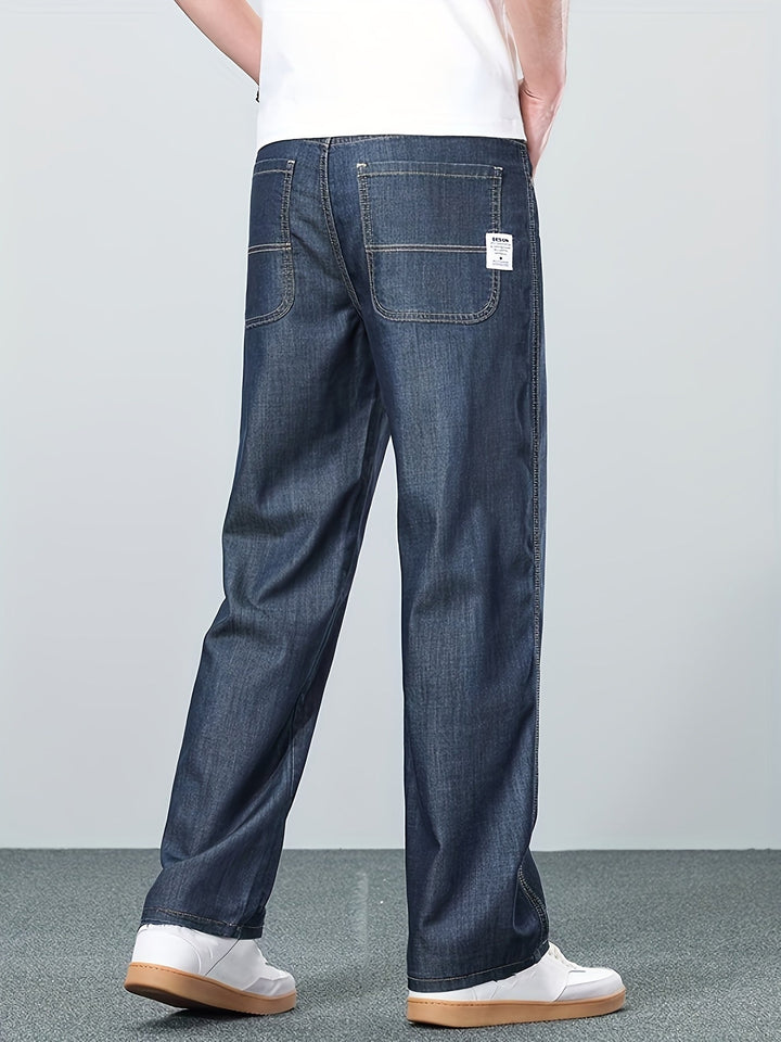 Édvorn | Homme Jean Droit Coupe Ample - Blue - Image 8