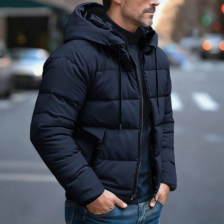 Edvarn | Doudoune Homme à Capuche Zippée - Dark Grey - Image 2