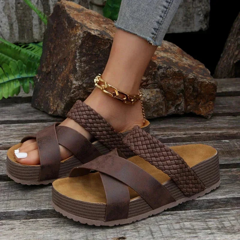 Emmeline | Women's Woven Platform Sandals - Image 2