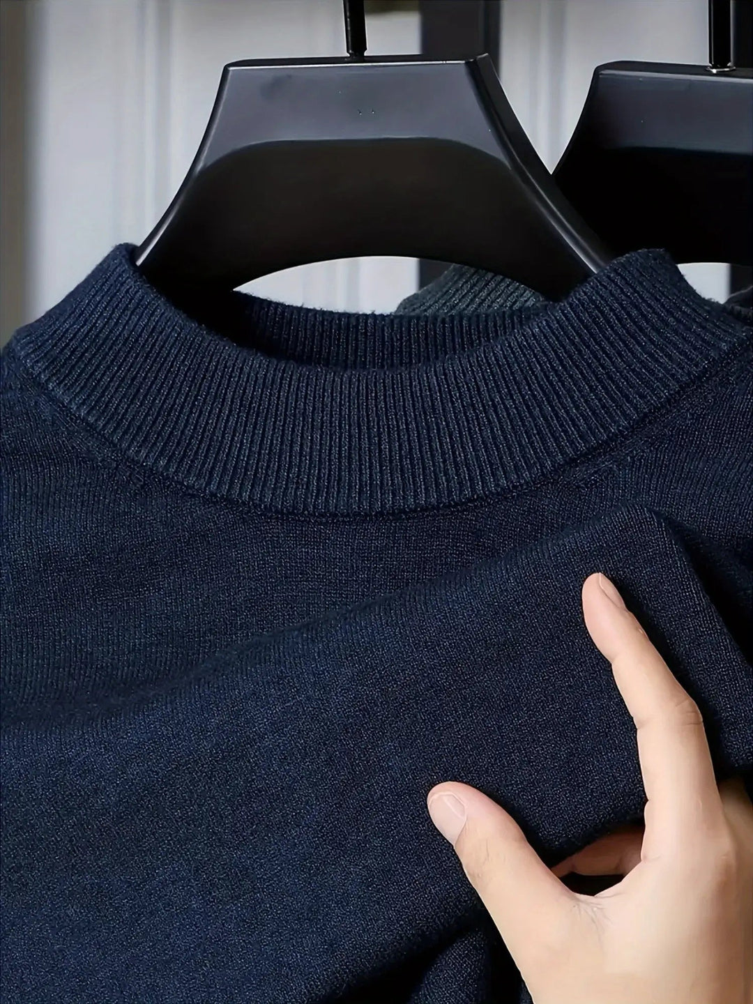 Erwan | Homme Pull Col Montant Tricot Hiver - Taupe - Image 10