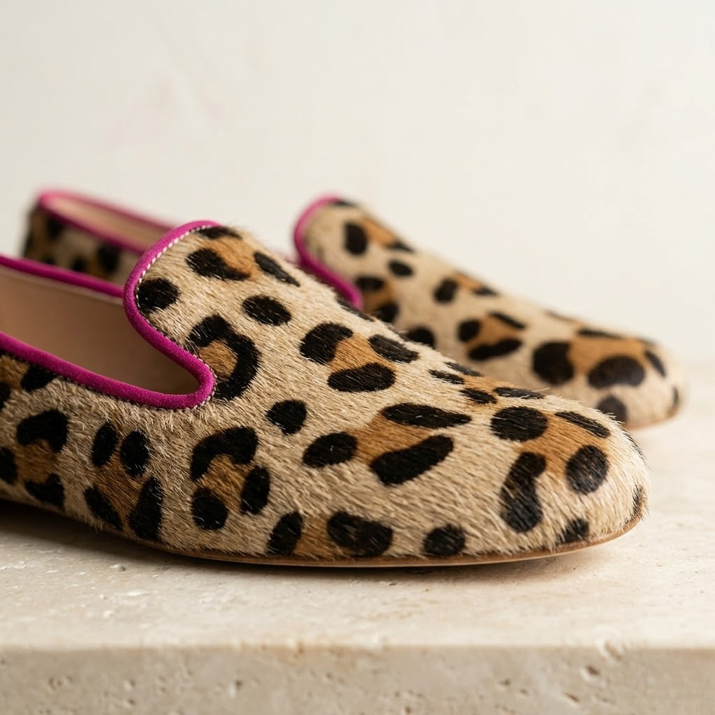 Thilvane | Femme Mocassins Imprimé Léopard Rose — vue 3