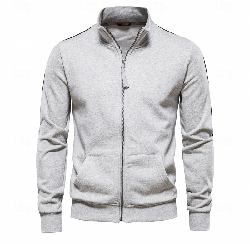 Falcord | Homme Veste Zippée Col Montant - Navy - Image 2