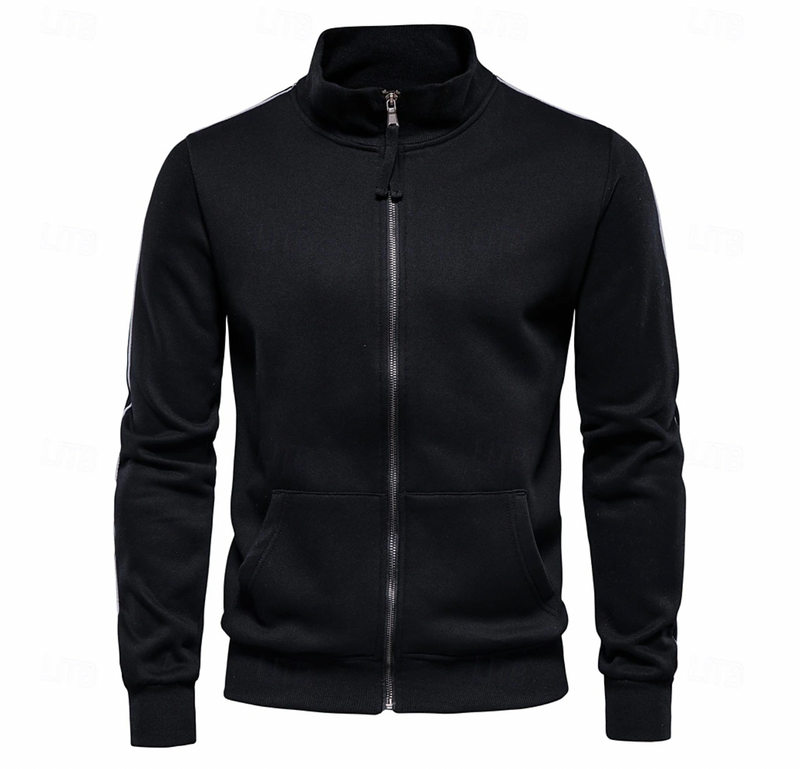 Falcord | Homme Veste Zippée Col Montant - Navy - Image 3