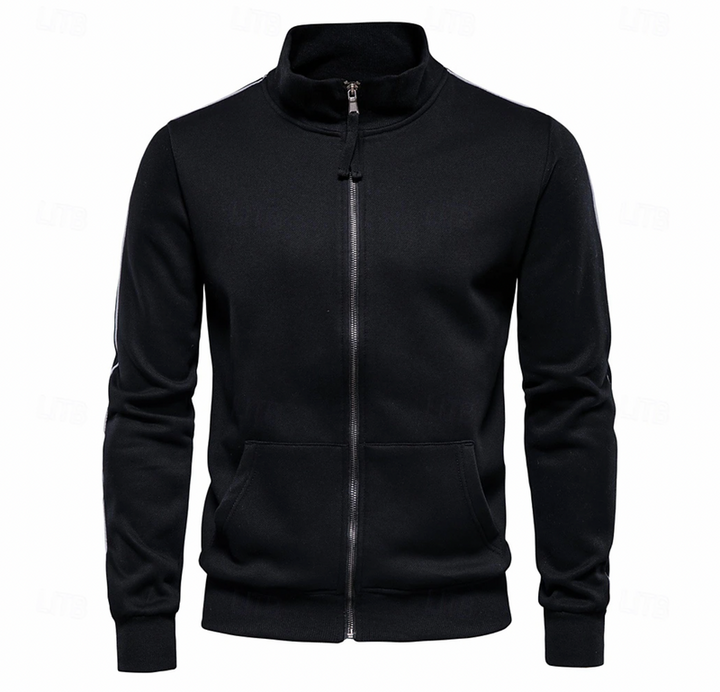 Falcord | Homme Veste Zippée Col Montant - Navy - Image 3